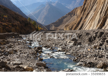 mountain stream in the gorge 35099655