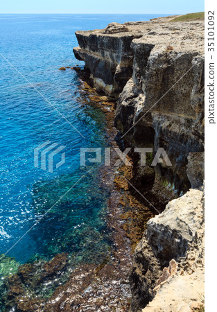 Rocky Salento sea coast, Roca Vecchia, Italy Rocky Salento sea coast, Roca Vecchia, Italy 35101092