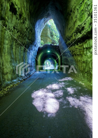 千葉縣Mukoyama隧道的Yoro山谷 千葉縣Mukoyama隧道的Yoro山谷 35101361