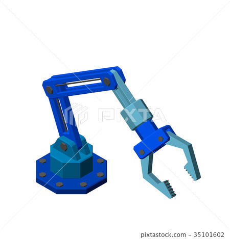 Robotic arm. Isolated on white background. Robotic arm. Isolated on white background. 35101602