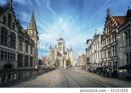 Historic houses in Ghent, Belgium 35101929