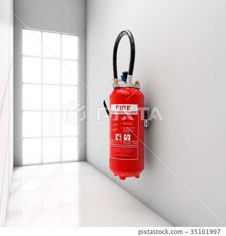 Extinguisher on corridor 35101997