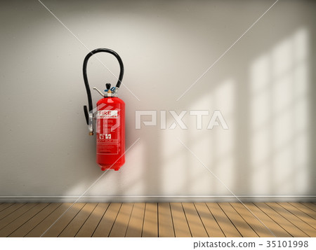 Extinguisher on wall 35101998