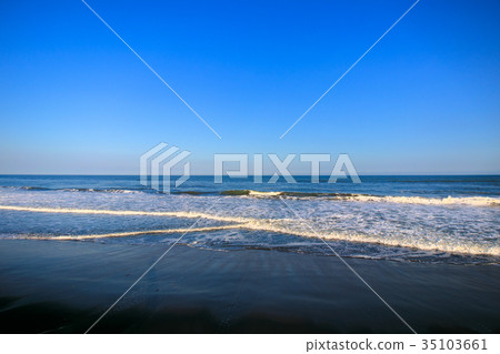 Kujukuri coast where the sunset is 35103661