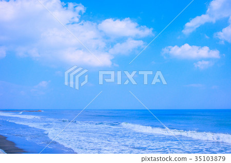 Clouds, sea and waves Ichinomiyacho coast Chosei village coast 35103879