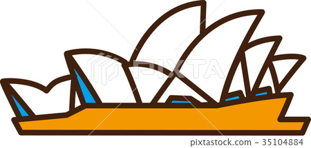World Illustration Map Opera House 35104884