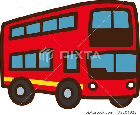 World Illustration Map Double Decker World Illustration Map Double Decker 35104922