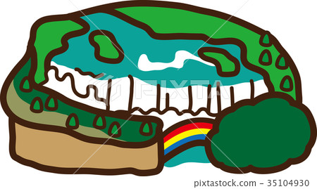 世界地圖維多利亞瀑布 35104930