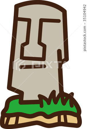 World Illustration Map Moai World Illustration Map Moai 35104942