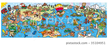 World illustration map World illustration map 35104951