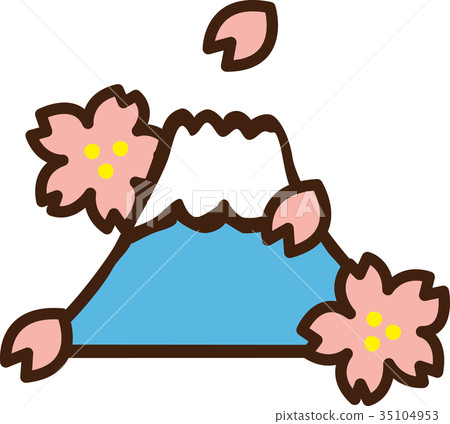 World illustration map Fuji 35104953