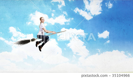 Girl on broom 35104966