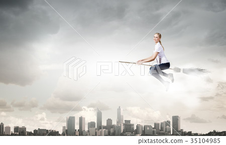 Girl on broom 35104985