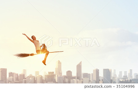 Girl on broom 35104996