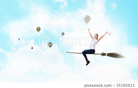 Girl on broom 35105013