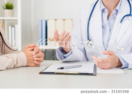 female doctor explain disease treatment solution 35105398