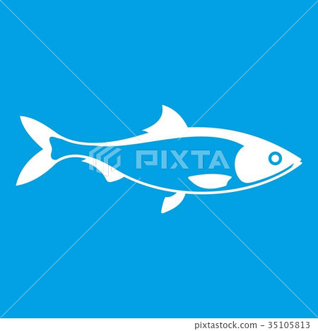 Fish icon white Fish icon white 35105813