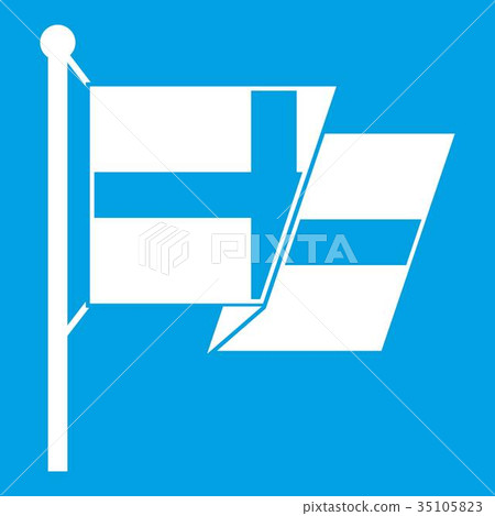 Flag of Sweden icon white Flag of Sweden icon white 35105823