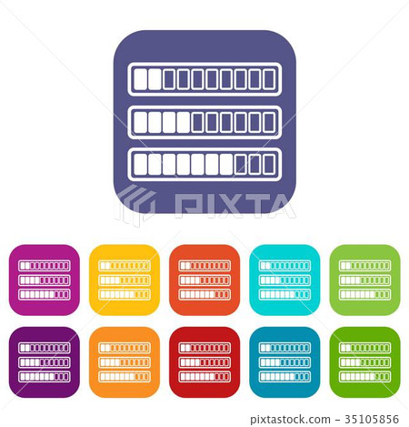 Sign horizontal columns download online icons set Sign horizontal columns download online icons set 35105856