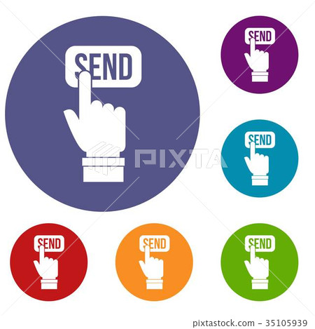 Email communication concept icons set Email communication concept icons set 35105939