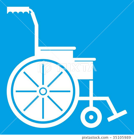 Wheelchair icon white 35105989