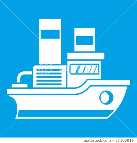 Small ship icon white 35106019