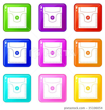 Valve pocket with button set 9 Valve pocket with button set 9 35106054