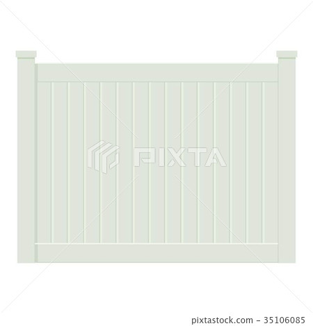 Wooden fence icon, cartoon style 35106085
