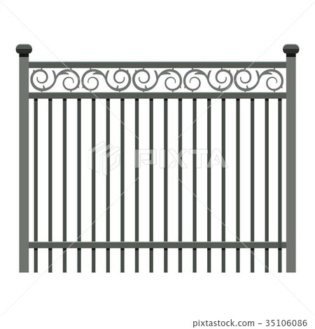 Park fence icon, cartoon style 35106086