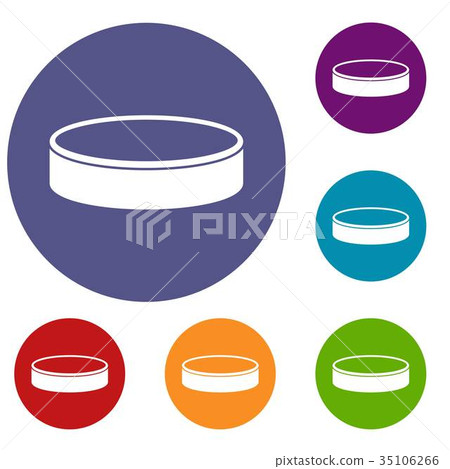 Puck icons set Puck icons set 35106266