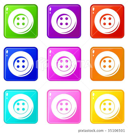Button for sewing set 9 - Stock Illustration [35106501] - PIXTA