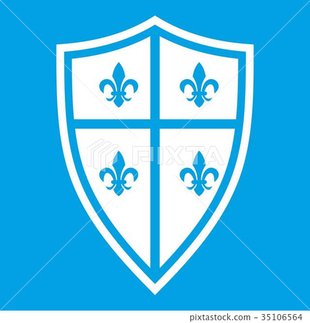 Royal shield icon white 35106564