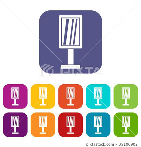 Advertising stand icons set - Stock Illustration [35106902] - PIXTA