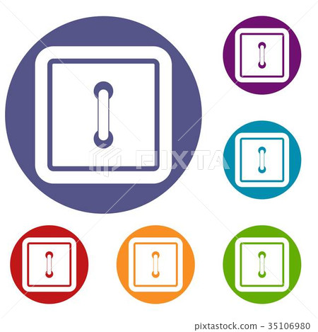 Sewn square button icons set - Stock Illustration [35106980] - PIXTA