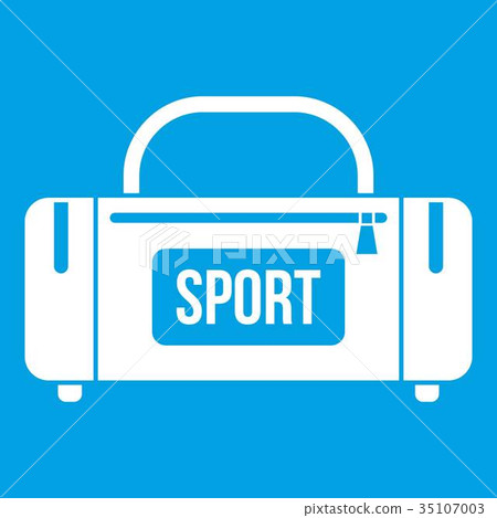 Large sports bag icon white Large sports bag icon white 35107003