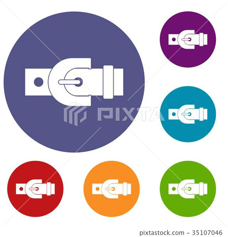Buckle icons set 35107046