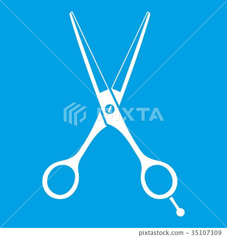 Scissors icon white 35107309