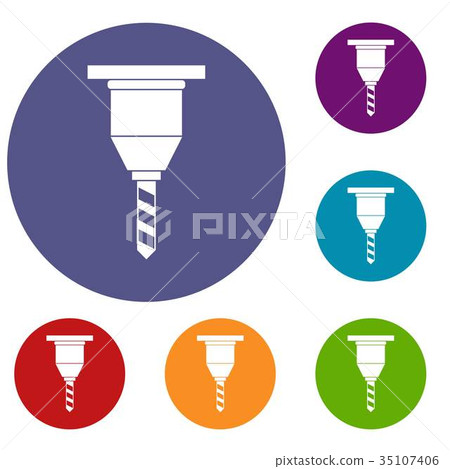 Drill bit icons set - Stock Illustration [35107406] - PIXTA
