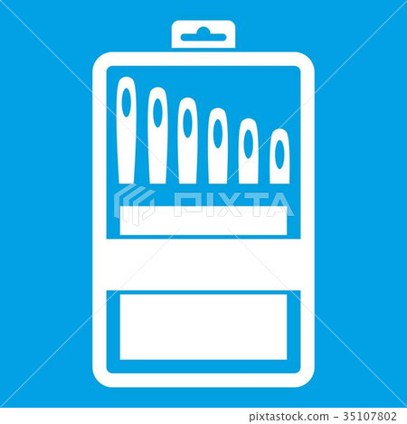 Set of needles icon white Set of needles icon white 35107802