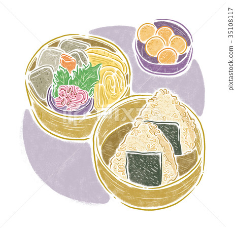 日式便當食物插畫 日式便當食物插畫 35108117
