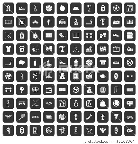 100 basketball icons set black 100 basketball icons set black 35108364
