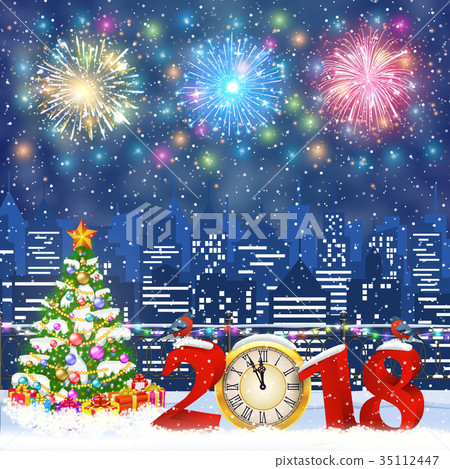 Christmas Winter Cityscape Christmas Winter Cityscape 35112447