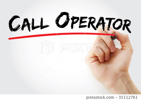 Hand writing call operator Hand writing call operator 35112761