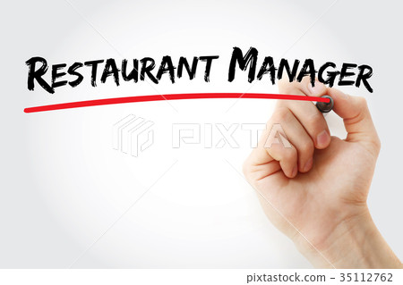 Hand writing restaurant manager Hand writing restaurant manager 35112762