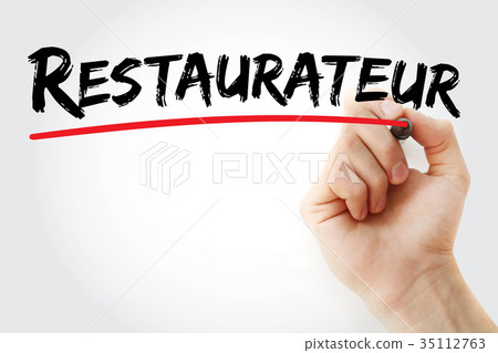 Hand writing restaurateur Hand writing restaurateur 35112763