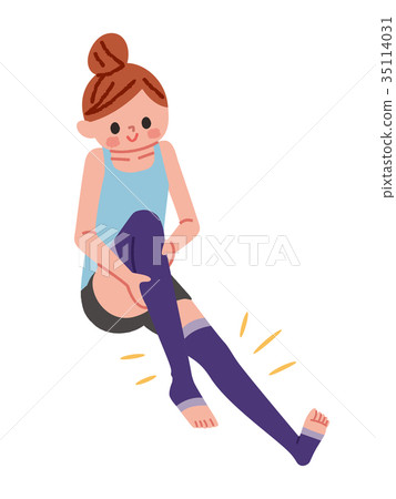女人穿著壓力襪 女人穿著壓力襪 35114031