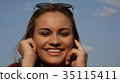 Female Listening To Music 35115411