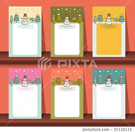 merry christmas and happy new year card  35116115