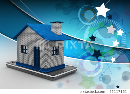 home with smart phone home with smart phone 35117161