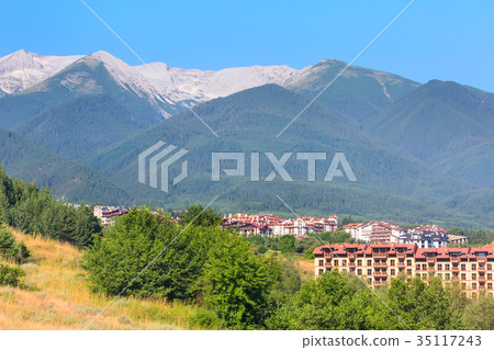 Summer panorama in bulgarian all season resort 35117243